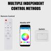 300 Вт Wi-Fi Современные светодиодные потолочные светильники RGB Домашнее освещение Приложение Bluetooth Музыкальный светильник Лампа для спальни Умный потолочный светильник + пульт дистанционного управления