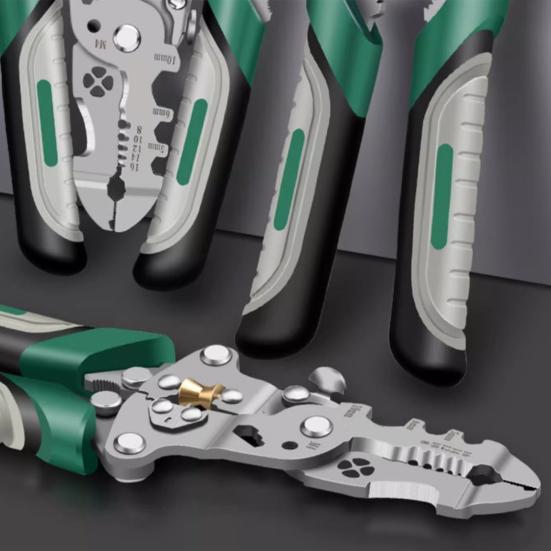 18-in-1 Foldable Wire Stripper Ergonomic Handle Portable Multifunctional Wire