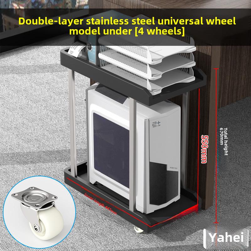 Регулируемая охлаждающая подставка для настольного ПК с полкой для хранения