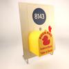 Mini Duck Mailbox Magnet 3D Printed Cruise Ship Cabin Door Magnetic Duck Mail Box Decoration Cruising Duck Mailbox Ornament with Movable Flag