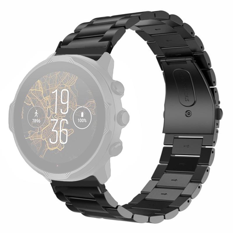 Для Suunto Spartan Sport Wrist HR Baro/Suunto 7 Ремешок для смарт-часов 3-звенный 24 мм стальной браслет