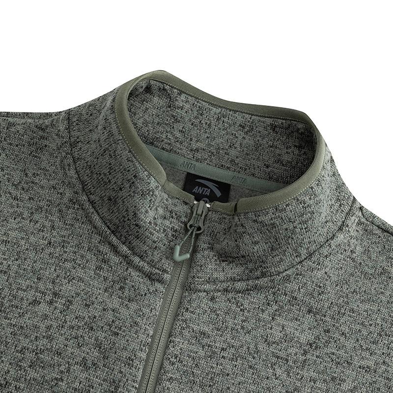 Anta Outdoor Fashion Stand Collar Casual Simple Versatile Fleece Jacket Men Jacket 952546710-3