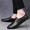 Dress Shoes Loafers Shoes Leather Men Casual Luxury Brand High Quality Business Work Shoes Flat Bottom and Light Driving Shoes