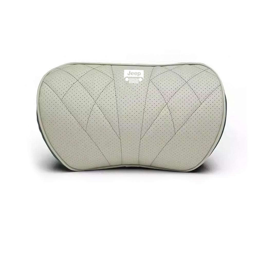 Car Memory Foam Headrest Neck Pillow Lumbar Waist Support Cushion Accessories For Jeep Cherokee Wrangler Trail Hawk Compass JPB