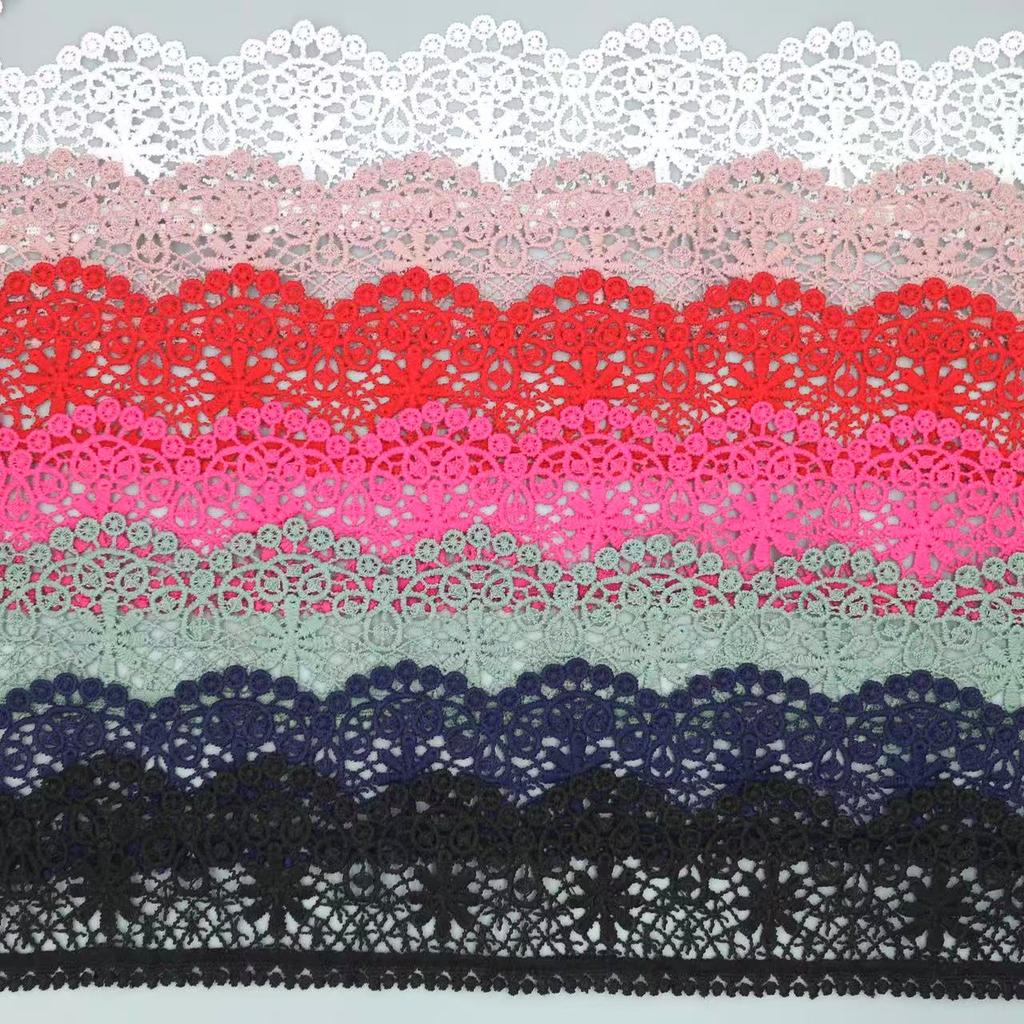 6 см Водорастворимое молочное шелковое кружево, Лолита Багаж Одежда Штора Кружевные Аксессуары Односторонний Волнообразный Узор