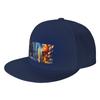 Fashion City of Fire and Ice Flat Brim Sun Hat  Casual Gatherings Tennis FeUnisex