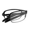 Metal Frame Magnifying Bifocal Reading Glasses Vision Care Folding Eyeglasses Eyewear with Case