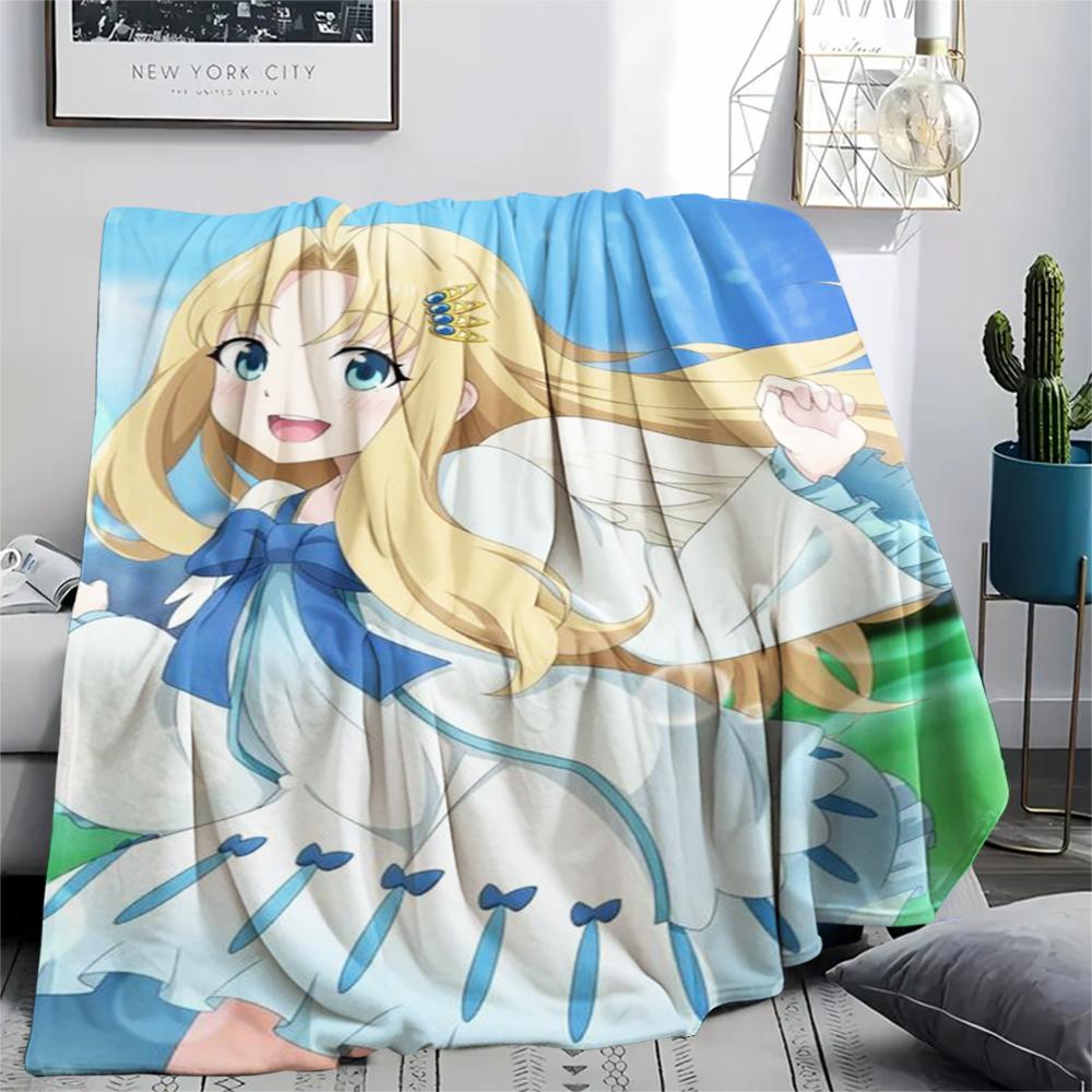 1PC Shield Hero Print Flannel Blanket, High quality Comfortable for All Seasons, Home Decor, Warmth and Comfort, Perfect for Christmas Gifts