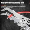 Инструмент для зачистки проводов, инструмент для обжима кабеля с нескользящей ручкой, многофункциональные плоскогубцы для электриков, профессиональный инструмент для зачистки проводов