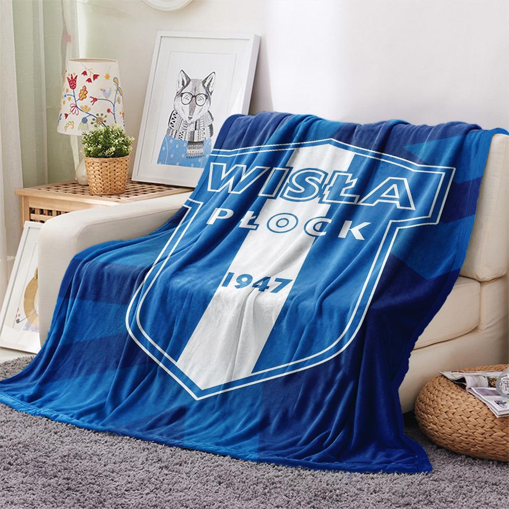 Wisła Płock Print Flannel Blanket, High quality Comfortable for All Seasons, Home Decor, Warmth and Comfort