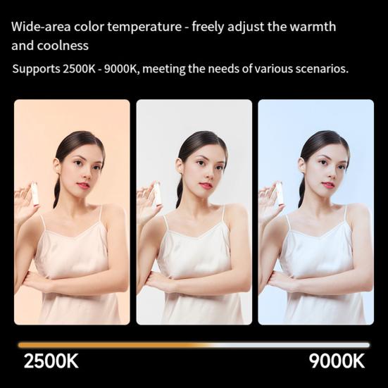 Светодиодный накамерный свет 40 Вт со штативом Портативный Легкий 4400 мАч Перезаряжаемый Регулируемый Резьба 1/4 дюйма Видеосъемка Фотография Ручной заполняющий свет