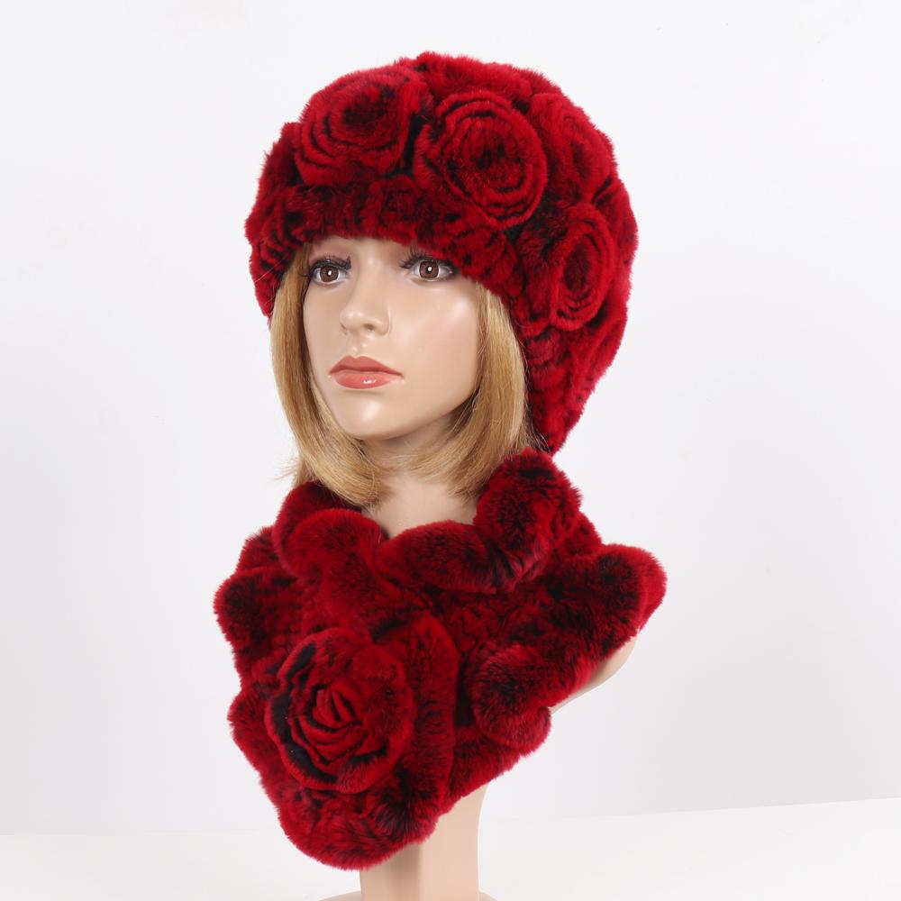 Новые женские зимние наборы шапка и шарф из натурального теплого меха кролика рекс, вязаные шапки и шарфы из натурального меха, муфта