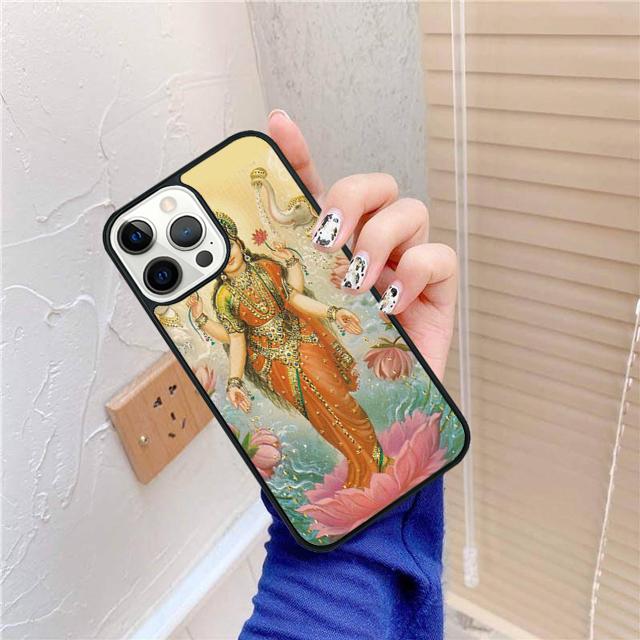 Lakshmi Hindu Goddess Phone Case Cover For iPhone 17 Air 15 16 14 13 12 Pro Max 11 Pro Max Plus Coque Shell