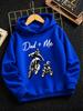 Boys' stylish winter hoodie featuring a black motocross rider graphic—perfect for autumn and winter sports activities.