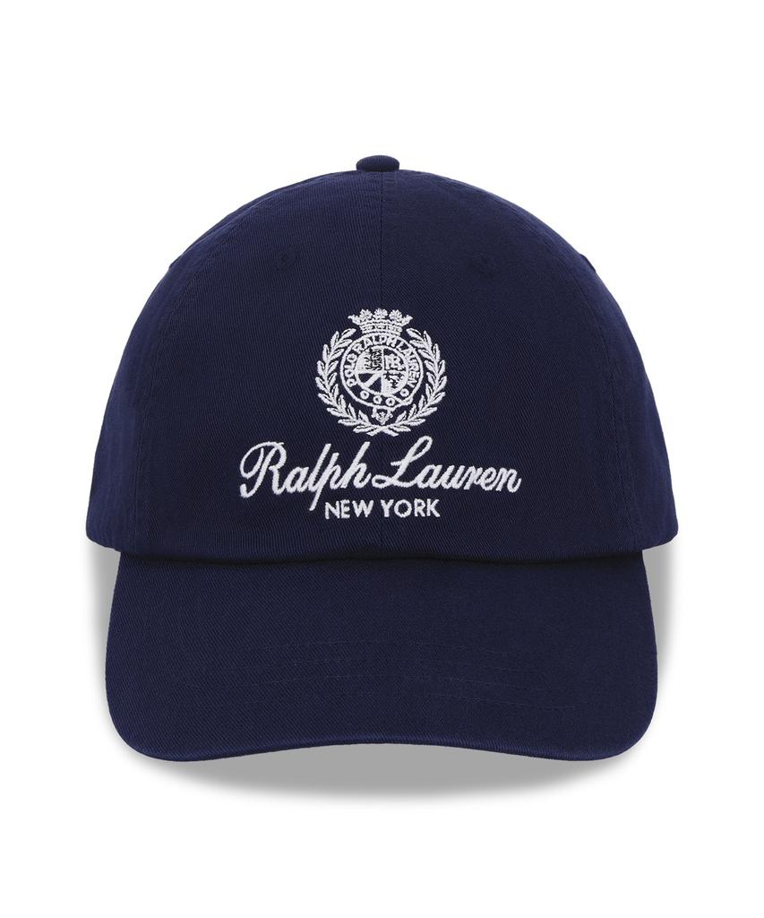 Кепка-бейсболка из твила с вышитым гербом POLO RALPH LAUREN - Темно-синяя