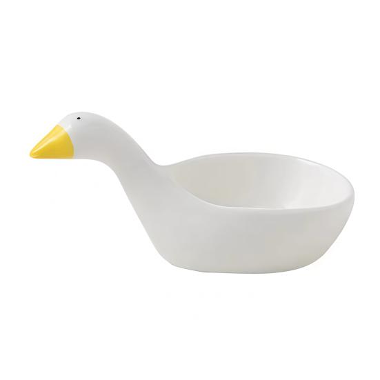 Керамический набор соусниц "Гусь" Милые рельефные тарелочки для соевого соуса и приправ для суши, пельменей и хот-пота Элегантный домашний декор Практичные миски для соусов