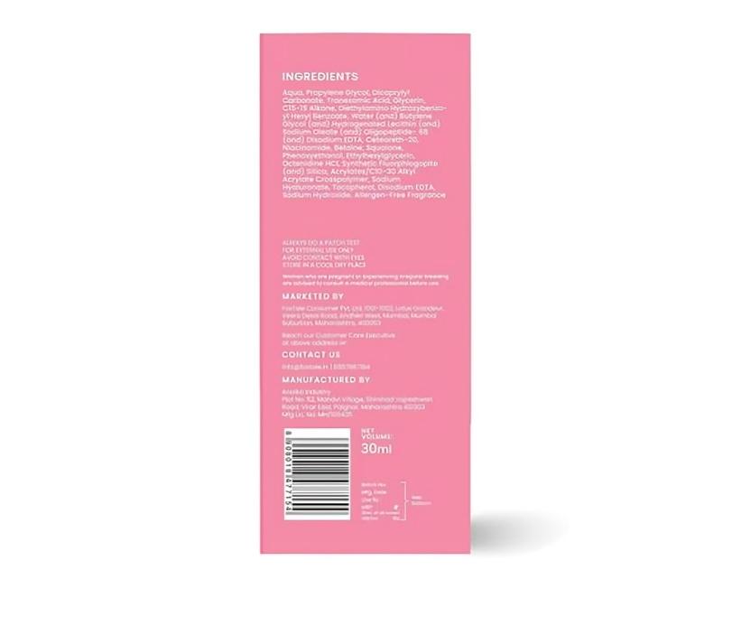 Foxtale 3% Tranexamic Acid Face Serum with Peptides & Niacinamide for Hyperpigmentation, Reduces Marks & Dark Spots