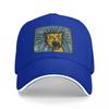 Wack crazy cat hissing yellow blue Baseball Cap dad hat Kids Hat Mens Caps Womens
