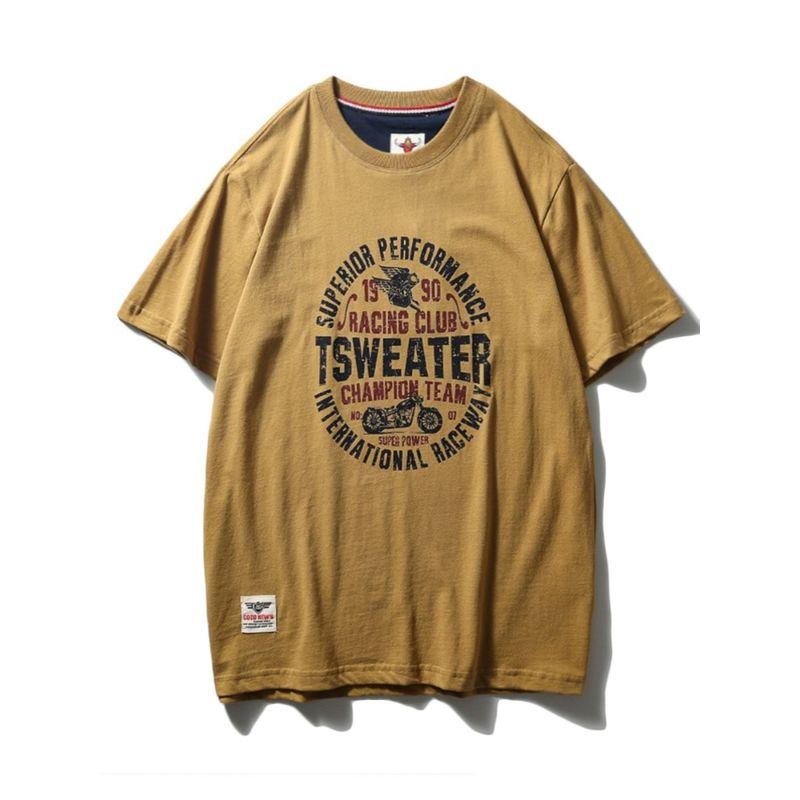 Export Export to Domestic Sales American Retro Pure Cotton Short Sleeve T-Shirt Men Trendy Summer Bottoming Shirt Cotton T-shirt