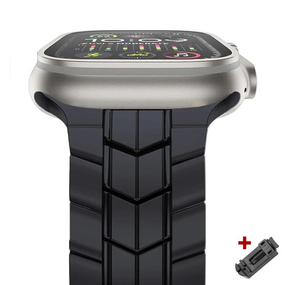 Титановый ремешок для Apple Watch Ultra 2 49 мм серии 10 46 мм 9 45 мм 42 44 мм Браслет Correa Strap для iWatch 10 ultra 8 7 6 5 4 se