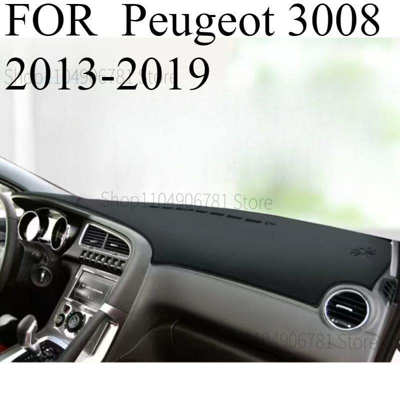 FOR  Peugeot 3008 2013-  Car Dash Mat Dashmat Dashboard Mat Cover Sun Shade Dash Board Cover Carpet  Accessories