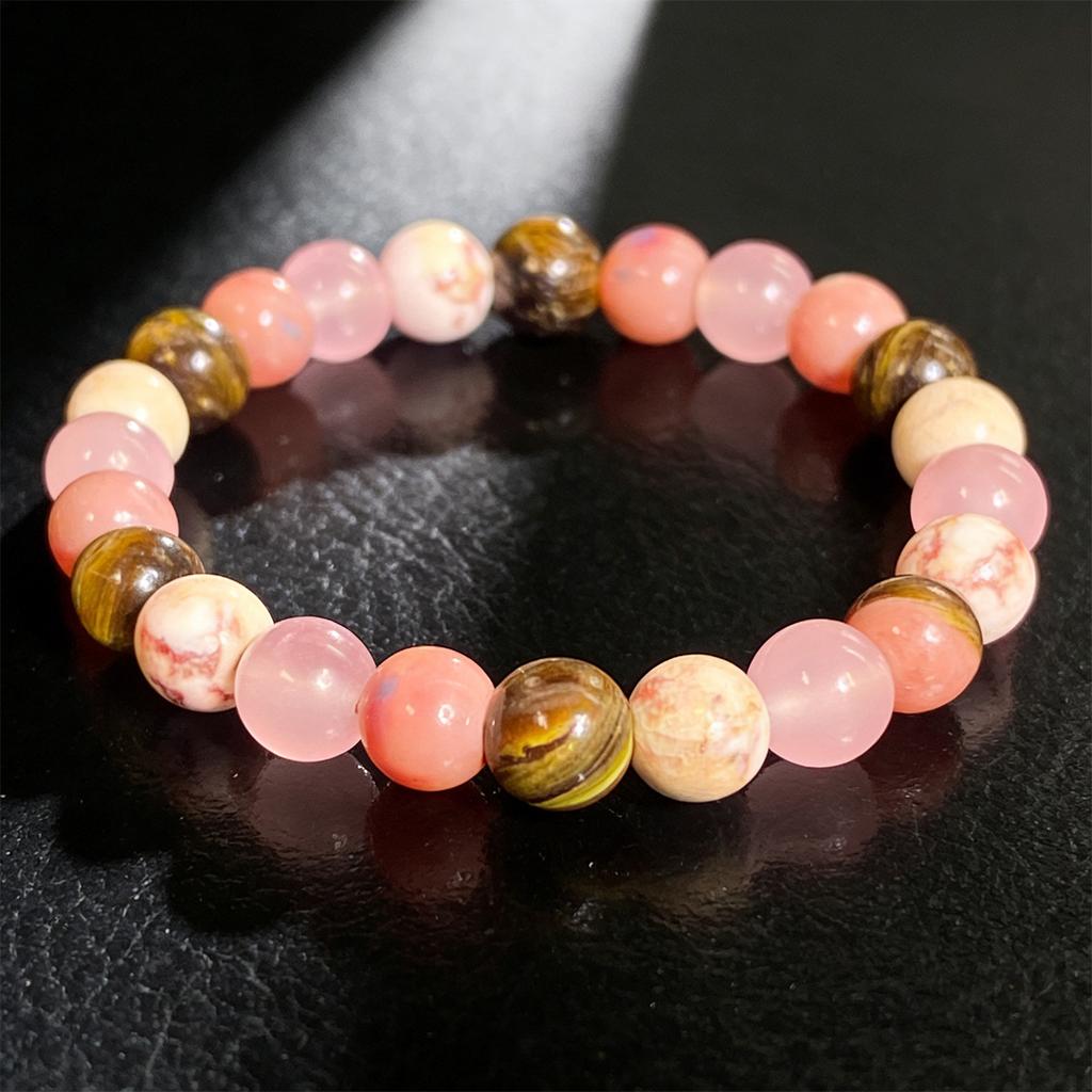 Crystal bracelet, redline stone, tiger eye stone bead bracelet, bohemian girl bracelet,Christmas gift, Valentine's Day gift, Birthday gift