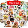 100Pcs DIY Cat Stickers PVC Kawaii Stickers Cute Funny Stickers  Kids Sticker