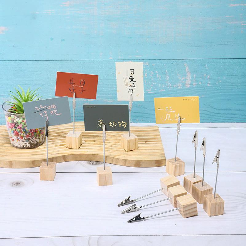 WTEMPO Office Table Place Card Holders DIY Desk Sign Holders Table Number Holder Stands Picture Holders Name Card Holders for Wedding Birthday
