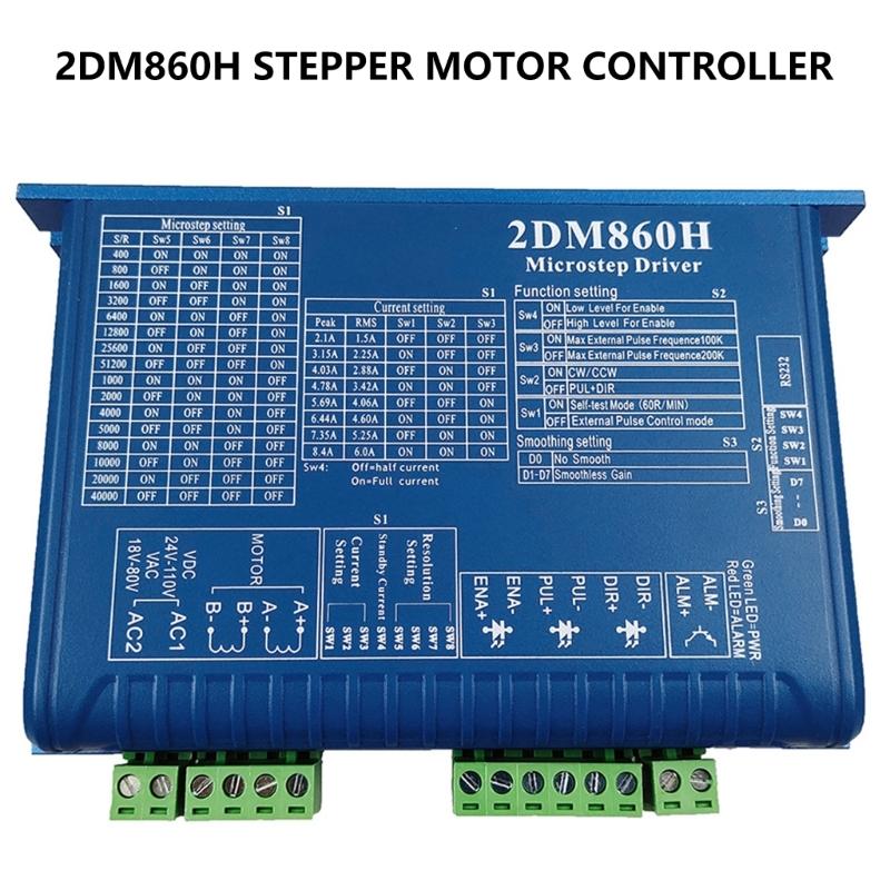 2DM860H Контроллер шагового двигателя 2-фазный цифровой драйвер шагового двигателя Цифровой драйвер с микрошагом Система управления двигателем