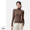 Women's Velvet High Neck Warm Turtleneck Long Sleeve Top - Autumn/Winter Base Layer