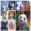 DIY 5D Diamond Painting Cartoon Animals Diamond Mosaic Cross Stitch Kits Home Decoration Full Round Diamond Embroidery