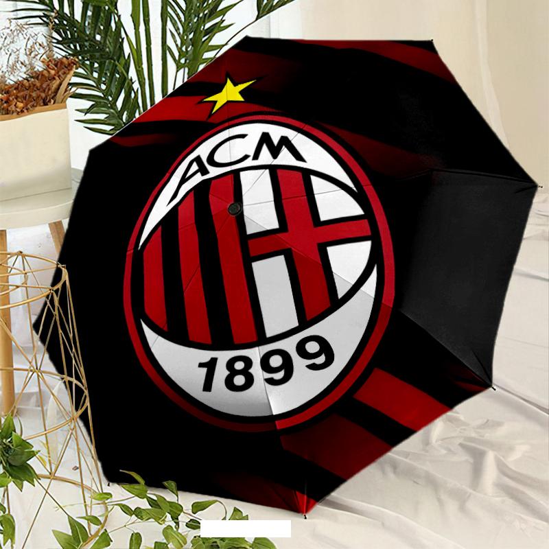 A-AC Milan Umbrella with Automatic Open/Close & Self-8-Rib Heavy-Duty Umbrella, Compact Travel Umbrella Suitable for Outdoor