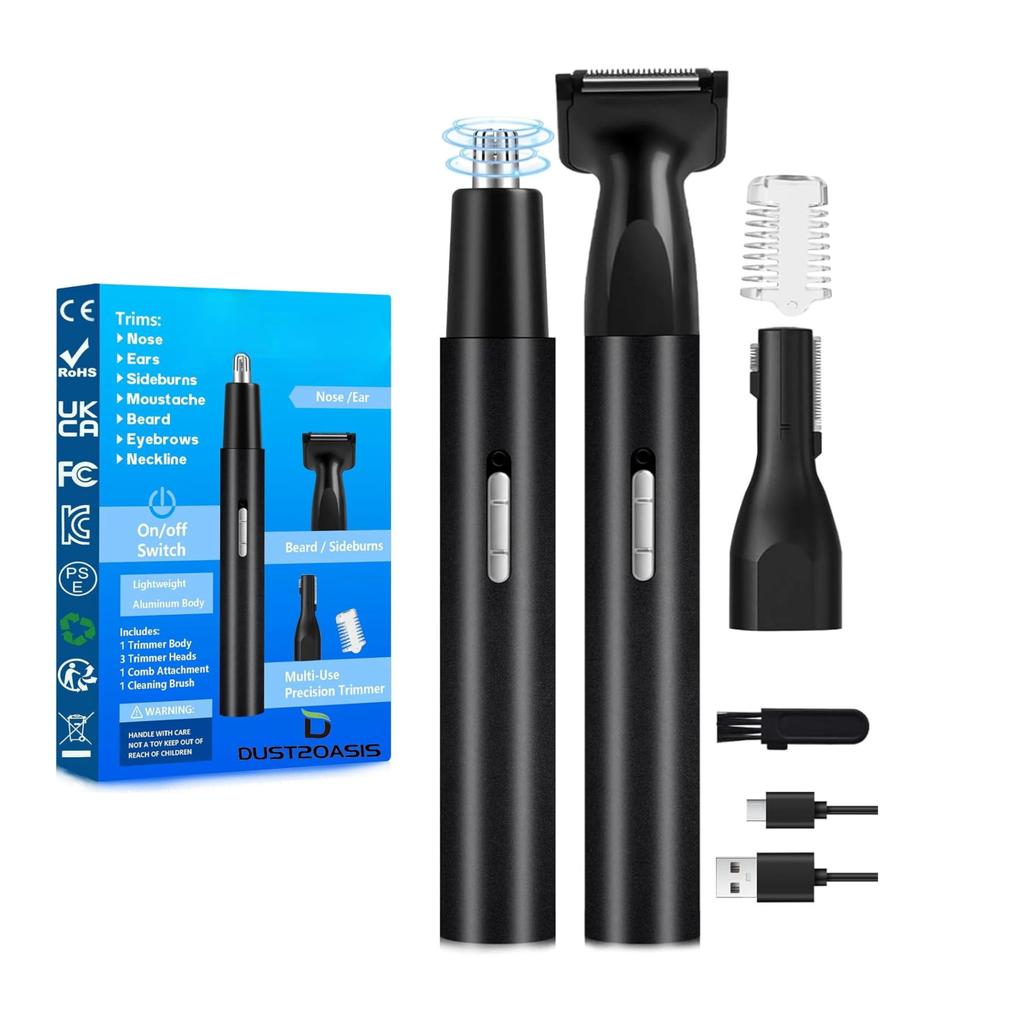 Nose Hair Cutter USB Rechargeable Etiquette Cutter Electric Shaver for Women and Men Nose Hair Clipper Ear Hair Cutter Eyebrow Shaver Facial Shave