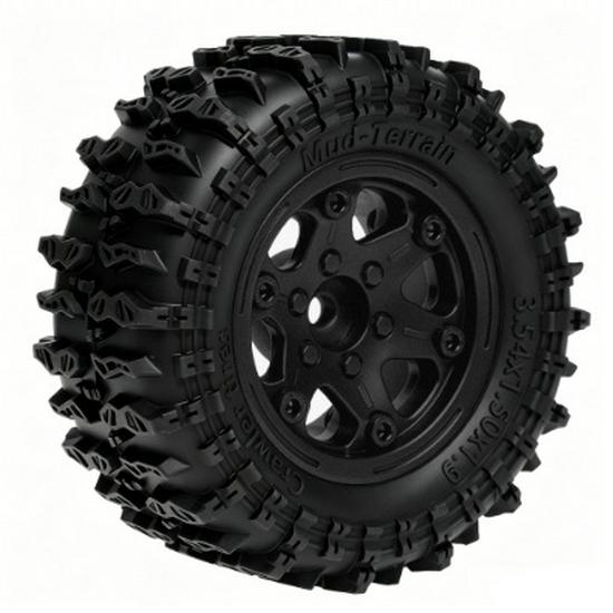 RS Red Spider 90mm 1.9 Off-Road Tire & Wheel Set - Black, Yellow, Green, White (RS596)