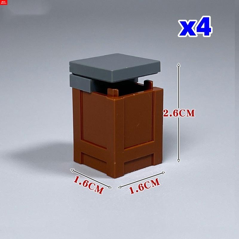 Нетоксичный Контейнер Moc Bricks Квадратный Экологичный Мусорный Ящик Мусорка Офисная Домашняя Сцена Пластиковые Аксессуары Строительные Блоки Детские Игрушки