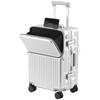 Чемодан, чехол для переноски, верхняя часть открыта, USB-зарядка, многофункциональная алюминиевая рама, замок TSA, двойные ролики, модная новая модель, маленькая [GGQAAA] (СЕРЕБРО 55,