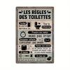 Putuo Decor 1 шт. Винтажная французская табличка «Правила туалета» Les Règles Des Toilettes Настенный декор для ванной комнаты Туалета