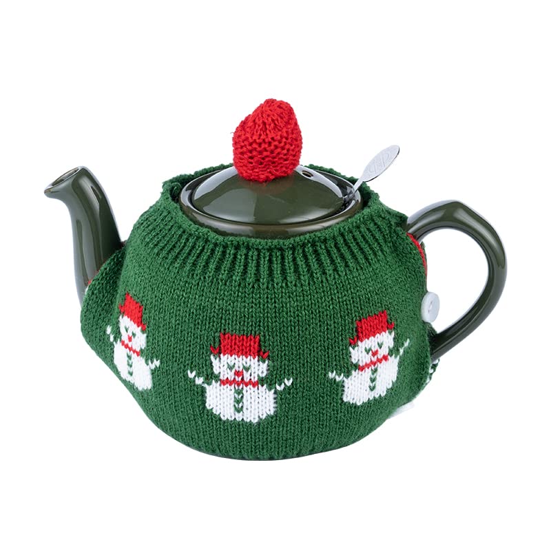 LONGDON HOMEONE Милый Акриловый Вязаный Чайный Набор для London Pottery, Размер на 2 Чашки, Подарок (Коричневый дом)