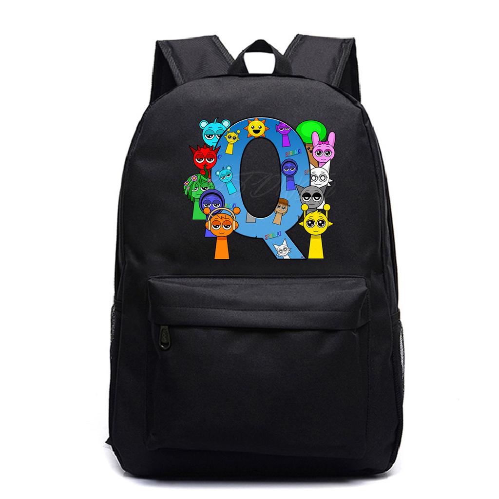 Leisure Travel Backpack Rhythm Box 26 Letter School Bag Elementary and Secondary School Students Peripheral Backpack Trend