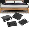 1 set Iron Hinge Bracket Black Bed Frame Bracket Furniture Hardware Connector  Bed Frame Assembly