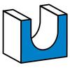 Long U-slot cutter, HM, 6.35 x 15.5 mm, 8 mm shank