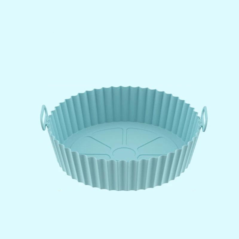 1 шт. Силиконовая корзина для фритюрницы, силиконовый противень для выпечки в аэрогриле, многоразовая форма для сковороды, пиццы, жареной курицы