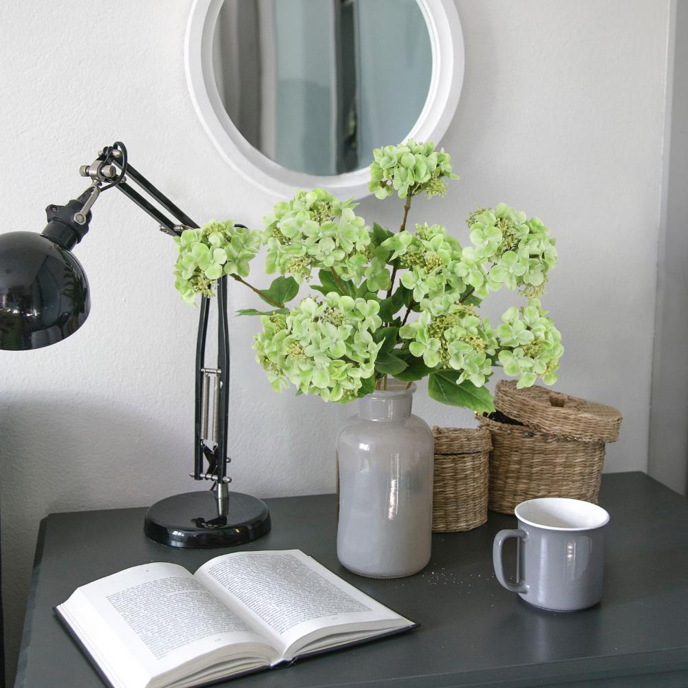 Artificial Flowers Real Touch Hydrangea 2 Heads Large Fake Hydrangea Flowers Faux Hydrangea with Stem for Wedding Home Room Table Centerpiece Decor