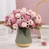 Декор Сделай сам Поделки Украшение дома Искусственный цветок Поддельный букет Ретро Шелковая роза Гортензия Пион
