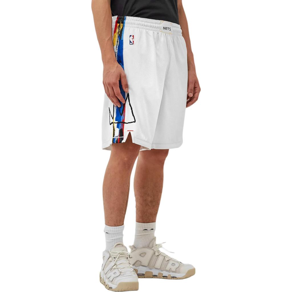 Nike Баскетбольные шорты Brooklyn Nets Мужские Белые DO9649-100