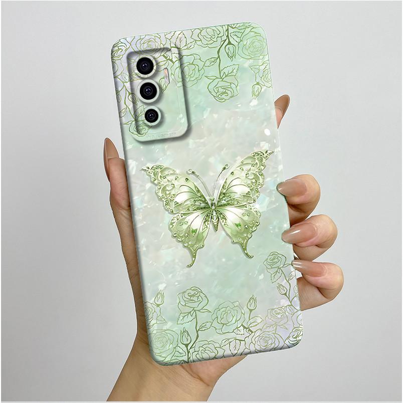 Чехол для Vivo V23e Жидкий силикон Эстетичный Роскошный Защита камеры Ударопрочный Мягкая задняя крышка Для телефона Vivo V 23e 4G 5G