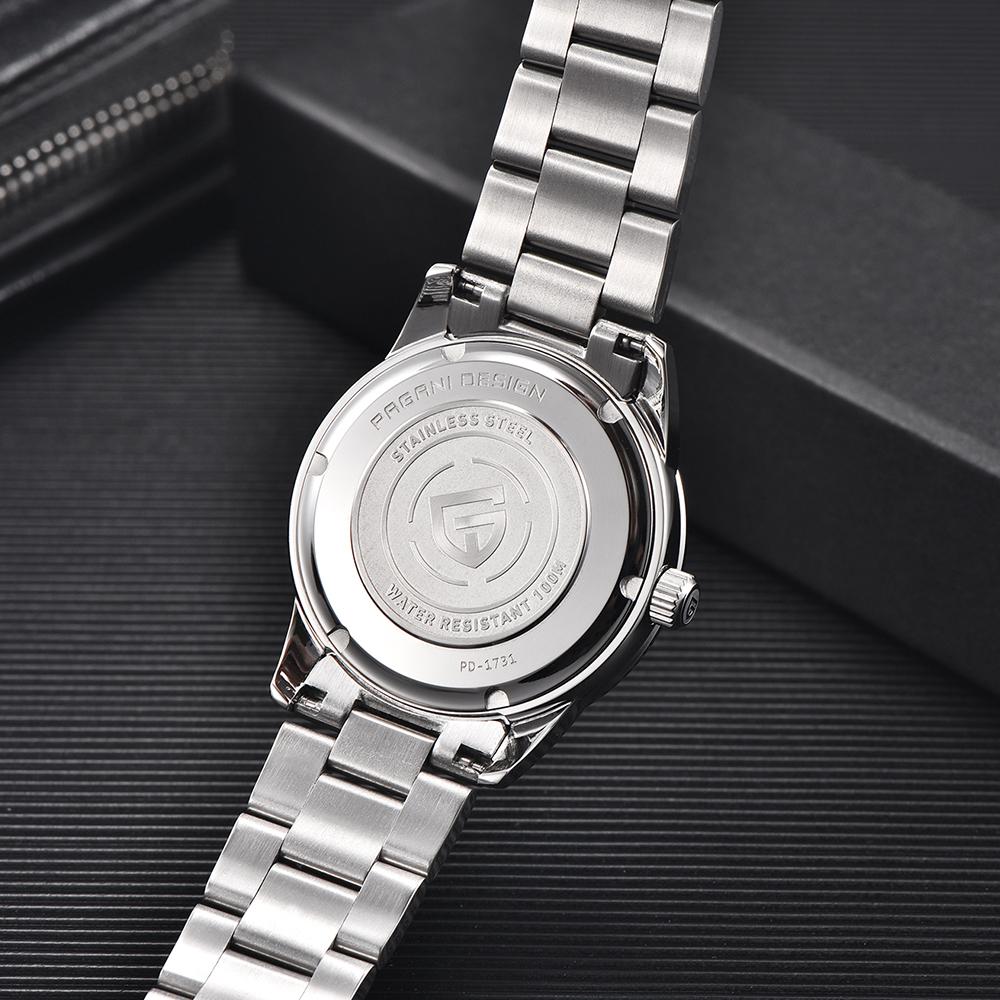 PAGANI DESIGN New 38MM Quartz Watches TMI VH31 Stainless Steel Sapphire 100m Waterproof Business Clock Reloj Hombre PD173131