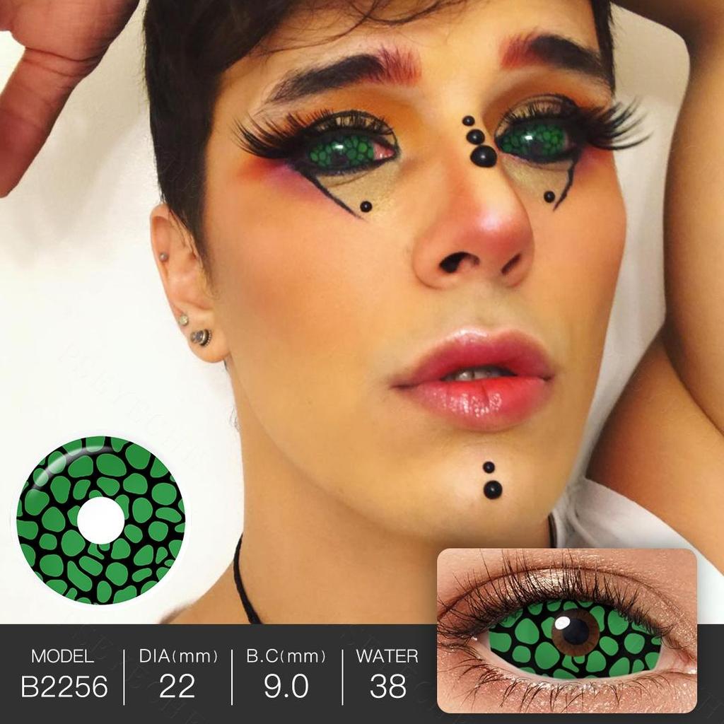 22 мм розовые линзы для склеры с кровью, омега-оранжевые контактные линзы для Хэллоуина, страшные линзы для глаз зомби, глаза ящерицы, контактные линзы для косплея