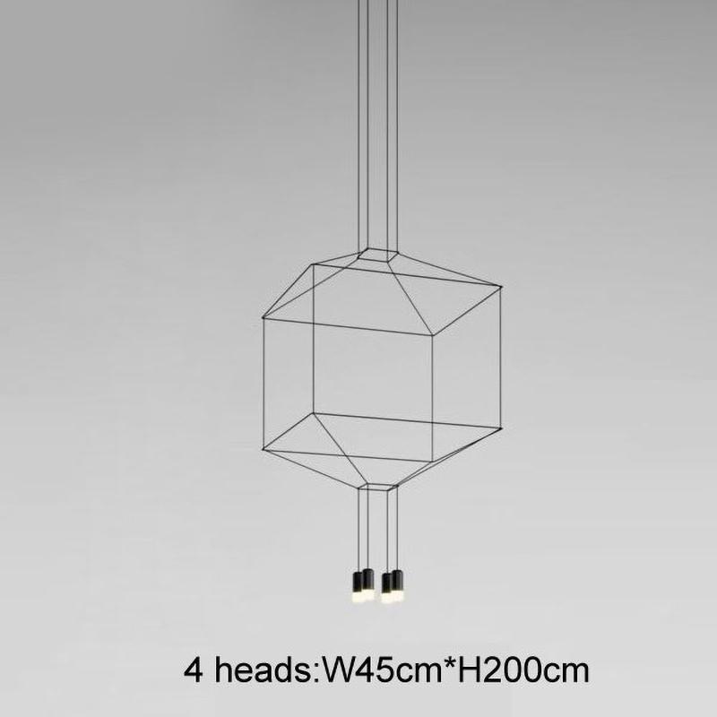 Светодиодные подвесные светильники G9 Industrial Iron Art Long Line Настенный светильник черного цвета в минималистском стиле, подвесной для спальни, гостиной, украшения