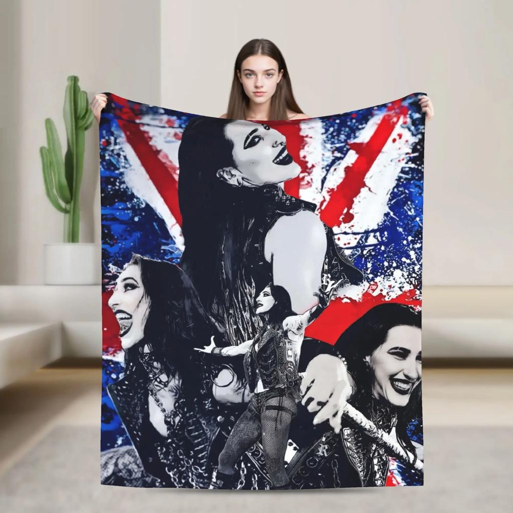 Rhea Ripley Soft Plush Blanket for Bed or Sofa Aesthetic Flannel Bedspread for Boys and Girls Bedroom Throw Cover